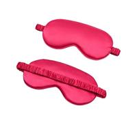 2pcs Sleep Mask 3D Eye for Sleeping Pure Silk Blackout Comfortable Soft Night Blindfold Shades for Travel Naps for Sleep(Red)