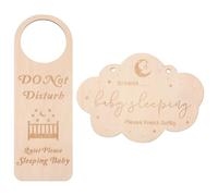 2pcs Sleeping Door Hanger Plaque Do Not Disturb Nursery Sign