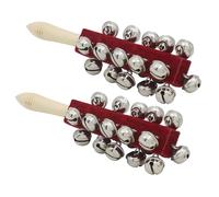 2Pcs Sleigh Bells Christmas Musical Bells Musical Percussion Hand Sleigh Bells 21 Bells Percussion Instruments Enduring