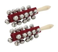 2Pcs Sleigh Bells Christmas Musical Musical Percussion Hand Sleigh 21 Percussion Instruments Enduring Christmas Hand Bells