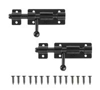 2pcs Slide Gate Latch Bolt Door Lock, Barrel Bolt Door Latch with Padlock Hole, Heavy Duty Garden Door Lock for Furniture Door Window (95.8mm/3.77in)