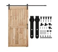 2PCS Sliding Barn Door Hardware Kit Smoothly and Quietly Mini Track for 4/5”to 1-1/8”Wide Panel J Shape Hanger(3 Sets 6pcs)