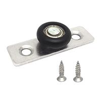 2pcs Sliding Door Roller Guide Wheel,Ball Bearings Design,Barn Door Floor Guide Flush Mount Stay Roller,with Screw(Lowland Wheel)