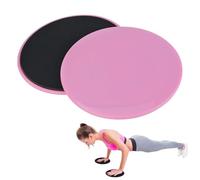 2Pcs Sliding Gliding Discs, Exercise Sliding Gliding Disc Fitness Core Slider Sport Full Body Workout Equipment for Abdominal, Cross Training to Strengthen Core, Glutes, Abdomen (Pink)