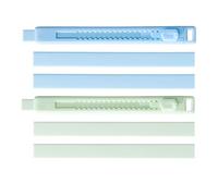 2Pcs Sliding Retractable Eraser with 4 Refills Refillable Push Pull Rubber Eraser for Daily Writing School Office Suppy