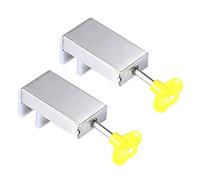 2Pcs Sliding Window Locks Move Window Sliding Sash Stopper Adjustable Security Locks with for Punch-Free