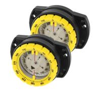 2pcs Slip on Wrist Compass for Scuba Diving Quick Bearing Checks | Tpu and Acrylic Build, Bungee Mount with Elastic Straps, High Visibility Dial for Outdoor Enthusiasts