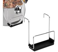 2pcs Slow Cooker Lid Holder, Stainless Steel Crock Pot Lid Stand Rack Cover Organizer Hand Free Pan Lid Storage for Bracket Keeping Countertops Clean