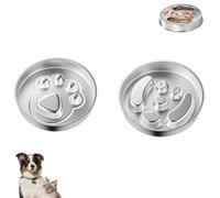 2PCS Slow Feeder Dog Bowl, Stainless Dog Bowl,Non-Slip Pet Food Dish for Cats & Dogs, Puppy or Cat Food Holder, Reduces Bloat & Improves Digestion for Small Medium Breeds (Paws and Dog Faces)