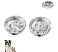 2PCS Slow Feeder Dog Bowl, Stainless Dog Bowl,Non-Slip Pet Food Dish for Cats & Dogs, Puppy or Cat Food Holder, Reduces Bloat & Improves Digestion for Small Medium Breeds (Bones and Dog Faces)