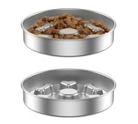 2Pcs Slow Feeder Dog Bowl,Stainless Steel Non-Slip Metal Slow Feeding Bowl Suitable for Dry, Wet, or Raw Food for Dogs Puppys Stop Bloat Gulping Healthy Eating