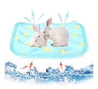 2Pcs Small Animals Cooling Mat Bed Rabbit Hamster Cooling Pad Summer Ice Silk Sleeping Bed for Small Pet Puppy Guinea Pigs Hamster Rabbits Hamsters Cat 30 * 22cm/11.8 * 8.7in(Banana)