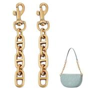 2Pcs Small Bag Extender Chains Alloy Purse Chain Strap 12cm Antique Golden Crossbody Shoulder Bag Strap Chains with Swivel Eye Bolt Snap Hook for Bag Straps Replacement Accessories