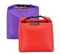 2Pcs Small Cooler Bag, 9.8x8.3x3.0 Inch Insulated Oxford Cloth Thermal Lunch Bag with Buckle Handle, Waterproof for Office, School, Travel, Picnic