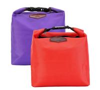 2Pcs Small Cooler Bag, 9.8x8.3x3.0 Inch Insulated Oxford Cloth Thermal Lunch Bag with Buckle Handle, Waterproof for Office, School, Travel, Picnic Thermal