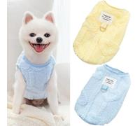 2pcs Small Dog Sweaters with Leash D-Ring - Winter Cozy Fleece Dog Clothes Two-Leg Polyester Jacquard Warmth Pet Coat for Small Dogs Cats Daily Walks Outdoor (#1,M(5.5-8.8lb))