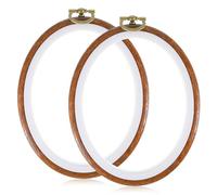 2Pcs Small Embroidery Hoop 4.7in, Imitated Wood Embroidery Hoop, Cross Stitch Hoops Embroiderys Frame for Art Craft Sewing Handy DIY Ornaments Decoration
