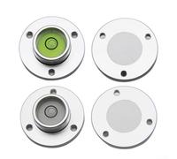 2pcs Small for Spirit Level 35mm Circular Bubble Gauge Metal Glass Construction Tool for Surveying Engineering White Green
