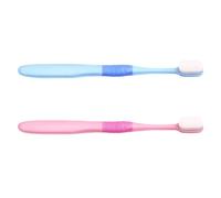 2pcs Small Head Superfine Bristle Toothbrushes Oral Care Tool | Sky Blue and Pink Options, Ergonomic Flexible Handle, Daily Cleaning Brush