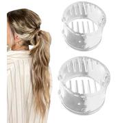 2Pcs Small High Ponytail Buckle Holders, High Ponytail Clip for Girls, Invisible Pony tail Holder Hair Clips for Women, s With Comb Teeth, Hair Styling Accessories