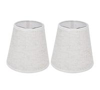 2PCS Small Lamp Shade, Clip on Bulb Lamp Shade Fabric Lamp Shade Cover Replacement for E14 Table Wall Floor Chandelier Lamp, 3.6x5.6x5.1in(White)