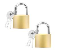 2Pcs Small Padlocks with Keys, Glossy Single Opening 32mm, Suitable for Gym Locker Padlock, Suitcase Locks, and Locker Padlocks, Providing Safety Protection for Items