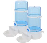 2pcs Small Pet Automatic Feeder Self Dispensing Plastic Blue