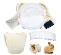 2PCS Small Pet Diapers,Guinea Pig Diapers,Reusable Squirrel Diapers,Washable,Specially Designed for Use on Pet Squirrels Small Medium Guinea Pig. (Beige, XL)
