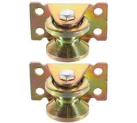 2pcs Small Pulley Block Iron Swivel Pulley for Rope Wall Mount | Golden Finish, Metal Build with Smooth Sliding and Reduced Vibration, for Garage Tasks and Ceiling Lifts