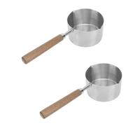 2Pcs Small Sauce Pan, 200ml Stainless Steel Saucepan Milk Pot Butter Melting Pot Milk Warmer Pot Small Soup Pot for Home Kitchen