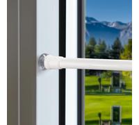 2PCS Small Tension Rods, Extendable Net Curtain Rods, Ajustable Curtain Extension rods for Light Weight Nets and Voiles, 70-120CM, White