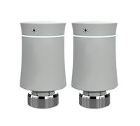 2PCS Smart Radiator Thermostat with Life Programmable Intelligent Temperature Controller Voice Control For Home Air Conditioning Heating Plate Compatible Tuya App Google ZigBee