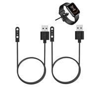 2PCS Smart Watch Charger 2 Pin Magnetic 4mm Charging USB Cables for YAMAY | Smartwatch Cables Compatible with Xiaomi Haylou Solar LS05/RT LS05S/RT2 LS10/RS4 LS12 Fitness Tracker, 2.0FT