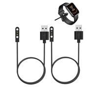2PCS Smart Watch Charger 2 Pin Magnetic 4mm Magnet Smart Watch Charging USB Cables 60cm Compatible with YAMAY SW022/Dafit/Nerunsa/Imilab/Ticwatch GTX/Haylou RT LSO5S/AGPTEK LW11, Portable Quick Charge