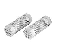 2Pcs Smoker Tube, 304 Stainless Steel Barbecue Tools 6in Mesh Hot or Cold Grilling Pellets Smoke Box for Meat Beef Cheese Fish (Hexagon 2.99x5.18 Inches)