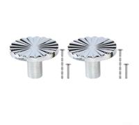 2PCS Smooth Contour Retro Cabinet Handles Zinc Alloy Drawer Knobs with Screws for Dressing Tables Wardrobes Closets and Desk Drawers (Silver)