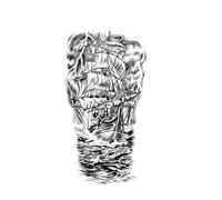 2pcs Smooth Sailing Herbal Temporary Tattoo Stickers For Men And Women, Semi-permanent Non-reflective, Waterproof, Lasting 2 Weeks, Fake Tattoos