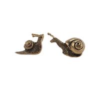 2Pcs Snail Decor Outdoor Pond Garden Snail Figurine Brass Snail with Decor Effect the Meaning of the Snail Walk Slowly