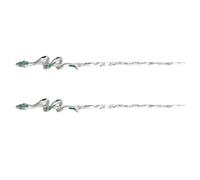 2pcs Snake Hair Accessories Silver Rhinestone Hair Sticks for Buns