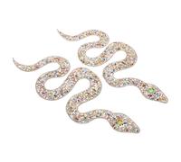 2pcs Snake Rhinestone Applique Patch, Iron on Clothing Embellishment | Sparkling Beaded Embroidery, Plastic Fabric Decoration, for Upcycling Cardigans and Dresses, Costume Making or Wedding