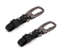 2pcs Snap Hooks for Seeed Studio Sensecap T1000 Tracker, Stainless Steel Leather Snap Hooks with 360 Degree Rotating Design Practical Tracker Accessories (Black)