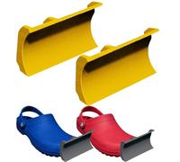 2PCS Snow Plow Shoe Charm Attachment for Crocs, Silicone Snow Plough Charms for Shoe Accessories, Funny Snow Removal Decor for Shoes with Holes (Yellow)