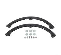 2pcs Snowboard Nose Guard Protection Bar, Plastic Deck Strip for Skateboard Ski Longboard Edge Anti-Collision, Black(Type A-L)