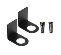 2Pcs Soap Bottle Dispenser Holder, Wall Mount Soap Dispenser, Wall Mounted Matte Black Pump Bottle Holder Stainless Steel Hanging Rack for 33mm Inner Hole Diameter Bottle