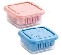 2Pcs Soap Dish with Lid, Travel Soap Case, Square Soap Travel Case with Drainage Layer, Portable Soap Holder, Soap Dish for Traveling Camping Outdoor Gym Bathroom