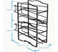 2pcs Soda Can Organizer Rack for Pantry, Stackable Beverage Soda Can Storage Dispenser Holder for Refrigerator, Cabinet, Black