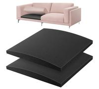 2PCS Sofa Cushion Support for Sagging Seat, 20" x 20" High Density Foam Couch Cushion Support, Couch Sofa Cushions Supports for Repairs Cushions Depression, restores & extends Sofas Life, Black