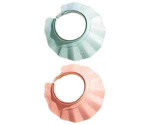 2PCS Soft Adjustable Shampoo Shower Protection Hat, Bath for Kids Cap, Head Eye Ear Shield Hat, BabyWashing Hair Visor, for Adults Children Boys Girls Elderly Pregnant Disabled