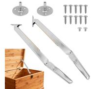 2pcs Soft and Slow Close Toy Box Hinges, 150N Heavy Duty Lid Support Hinges Adjustable Gas Strut Spring Safety Hinge Arms for Wooden Box Cabinet Storage Trunk Toy Chest