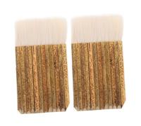 2Pcs Soft Bristle Hake Brushes with Bamboo Handles for Painting Gluing and Calligraphy Versatile Craft Paintbrush for Artists and Pottery Watercolor Acrylic